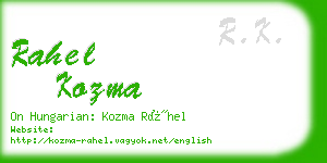 rahel kozma business card
